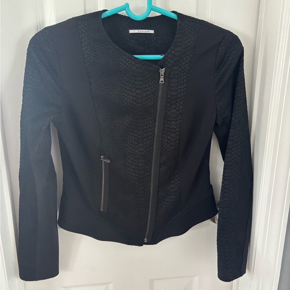 Tahari | Faux Leather Jacket